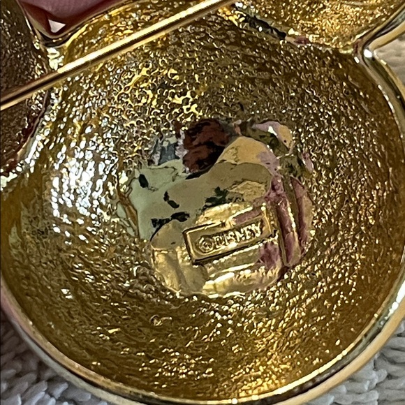 Gold Mickey Mouse Head Brooch - Picture 3 of 3